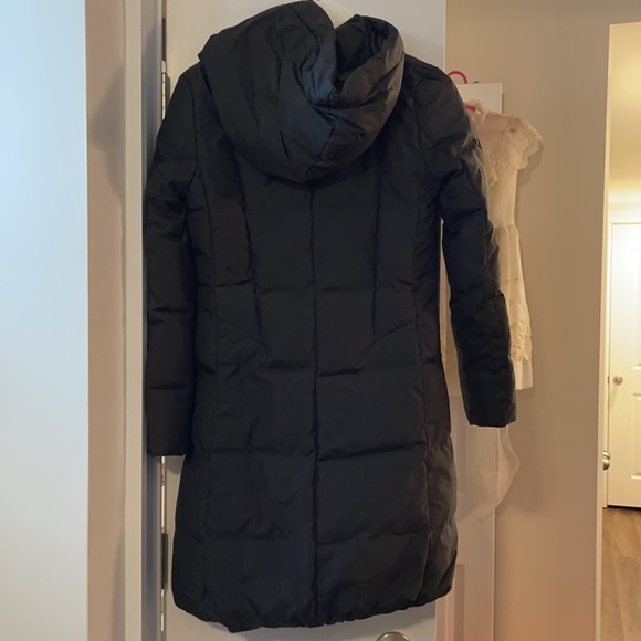 Tahari Black 3 quarter down  puffer hooded jacket small - Picture 5 of 7